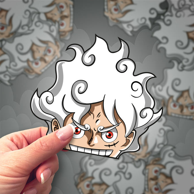 5.5'' One Piece Cartoon Anime Car Sticker Monkey D. Luffy Peeker Peek Anime  Stickers Window Trunk Bumper Decal