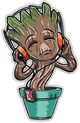 Marvel Avengers Guardians of the Galaxy Lil Groot Anime Car Decal Sticker 001 | Anime Stickery Online