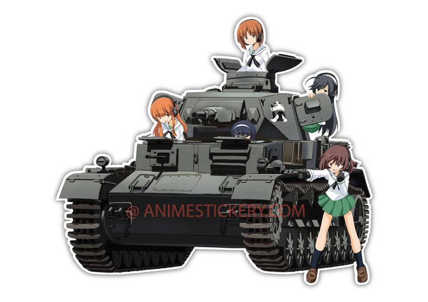 Girl Und Panzer Anime JDM Anime Car Window Decal Sticker 016 | Anime Stickery Online