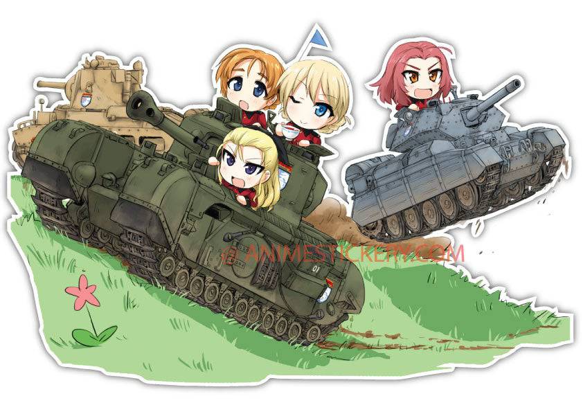 Girls und Panzer Anime JDM Car Window Decal Sticker 017 | Anime Stickery Online