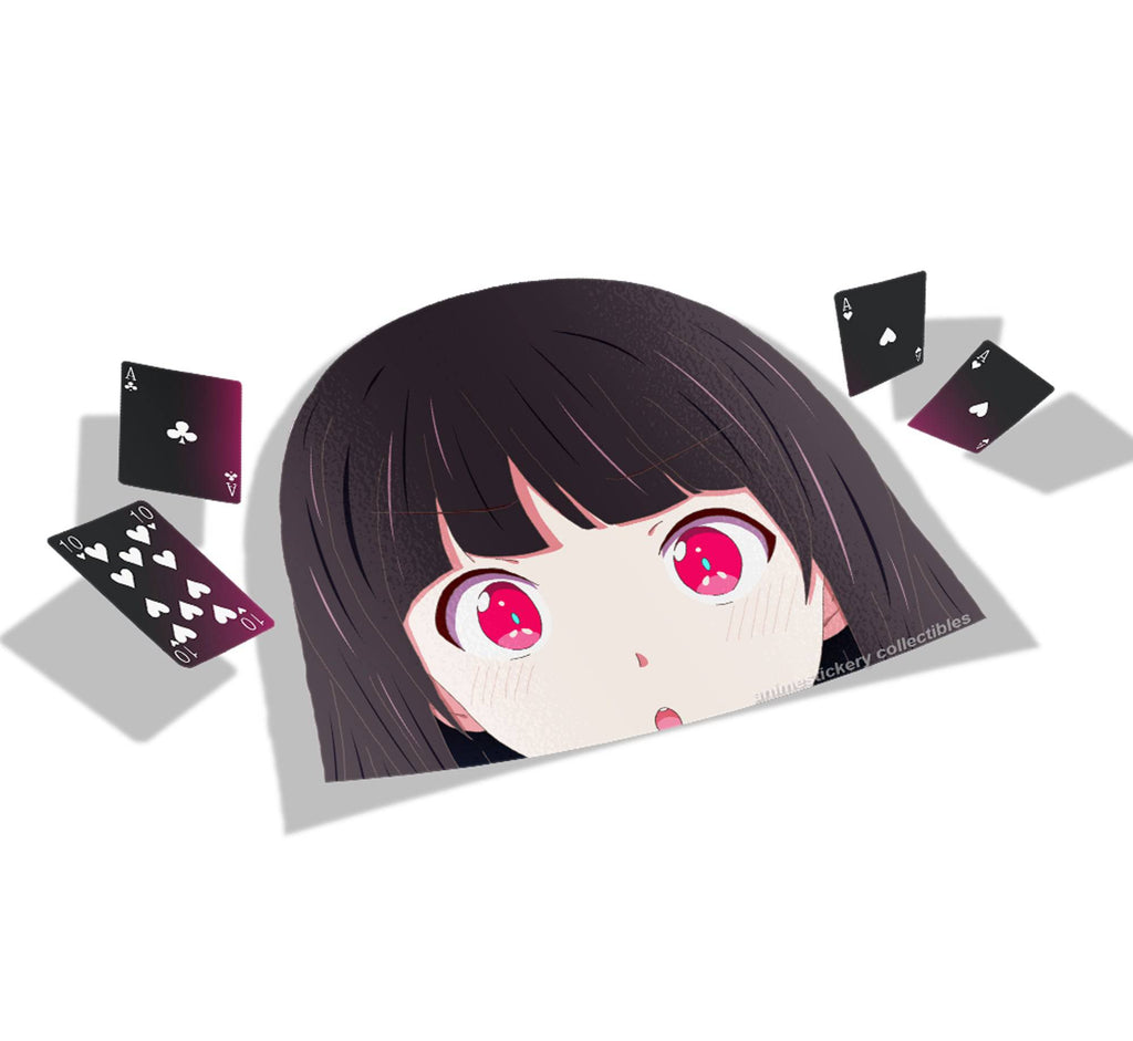Yumeko Jabami | Kakegurui | Peeker - Peek - Anime Vinyl Stickers | Anime Stickery Online
