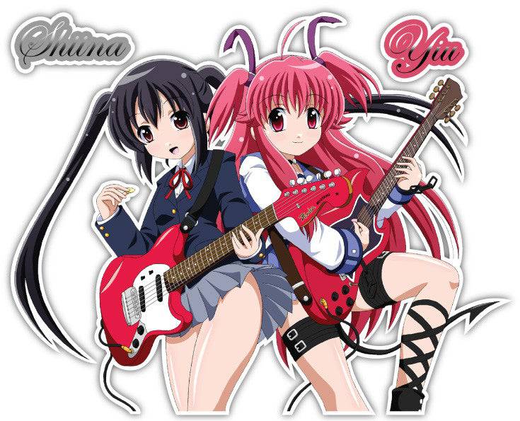 Angel Beats! Yui & Shiina Anime Car Decal Sticker 001 - Anime Stickery Online