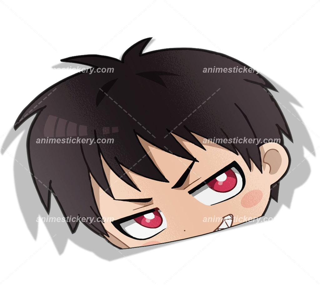 Shinra Kusakabe | Fire Force | Peeker Anime Stickers for Cars NEW | Anime Stickery Online