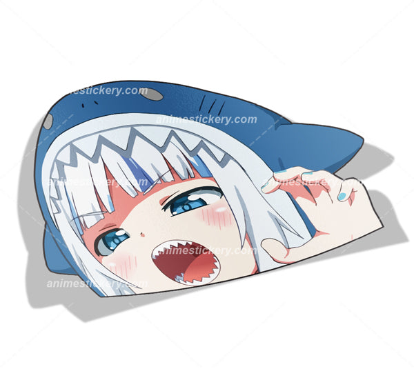 Gawr Gura | Hololive | Peeker Stickers for Cars | Anime Stickery Online