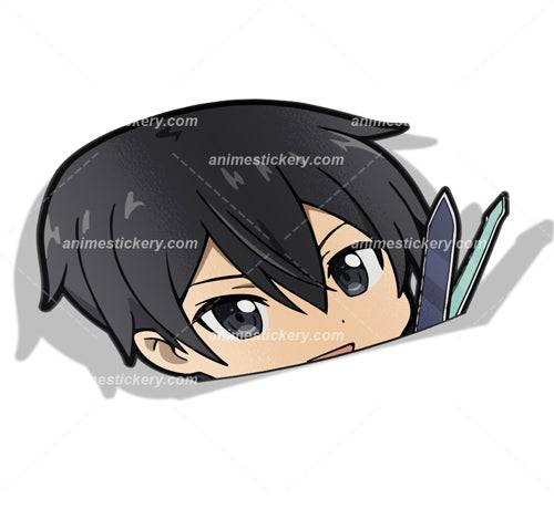 Kirito | Sword Art Online | Peeker Anime Stickers for Cars NEW | Anime Stickery Online