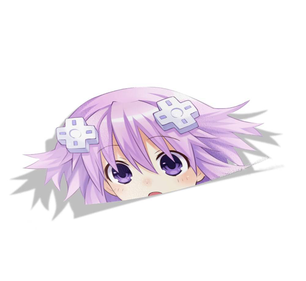 Neptune | Hyperdimension Neptunia | Purple Heart | Peeker - Peek - Anime Vinyl Stickers | Anime Stickery Online