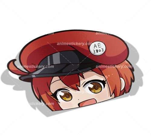 Red Blood Cell | Cells at Work! | Peeker Anime Vinyl Car Stickers NEW | Anime Stickery Online