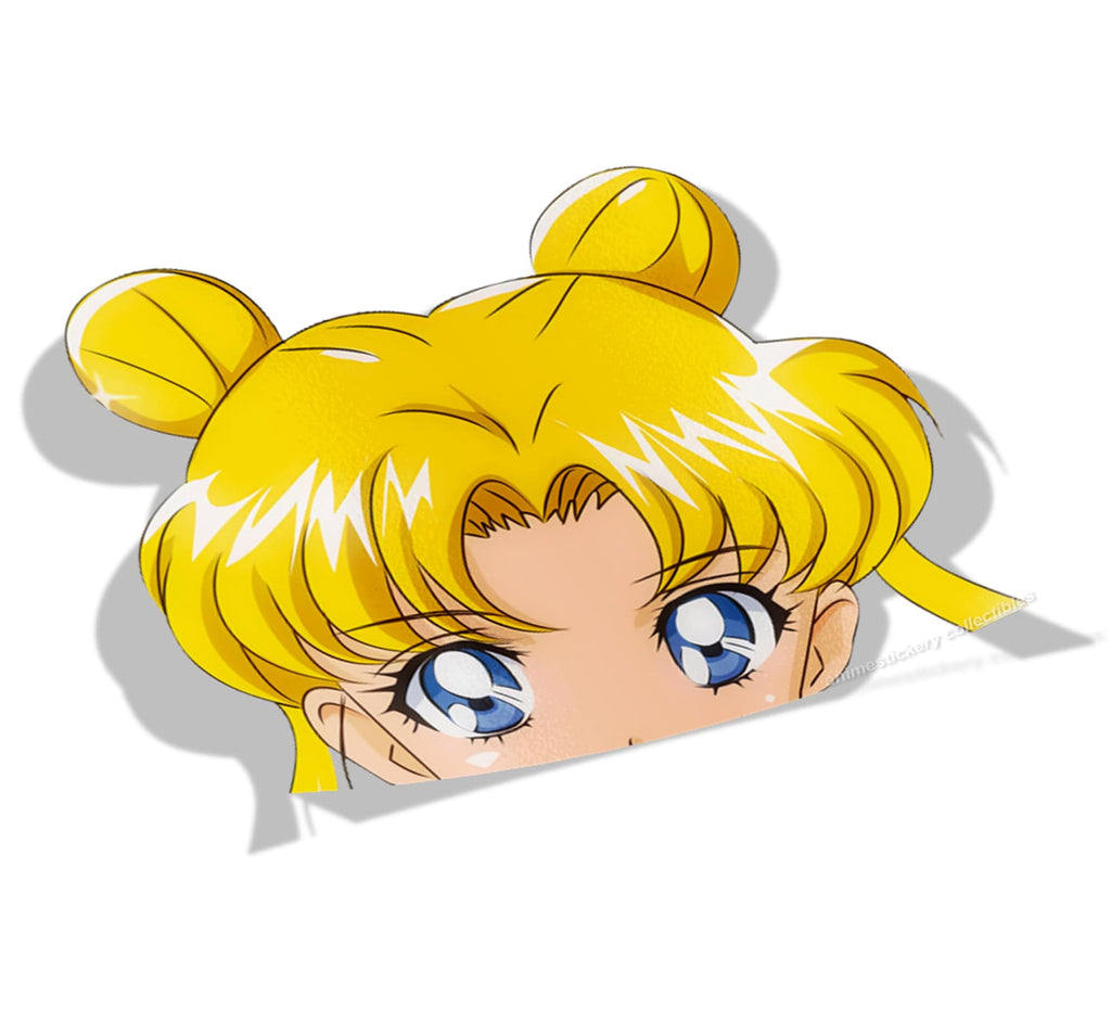 Sailor Moon | Usagi Tsukino - Peeker - Big Head - Anime Vinyl Transfer Stickers 001 | Anime Stickery Online