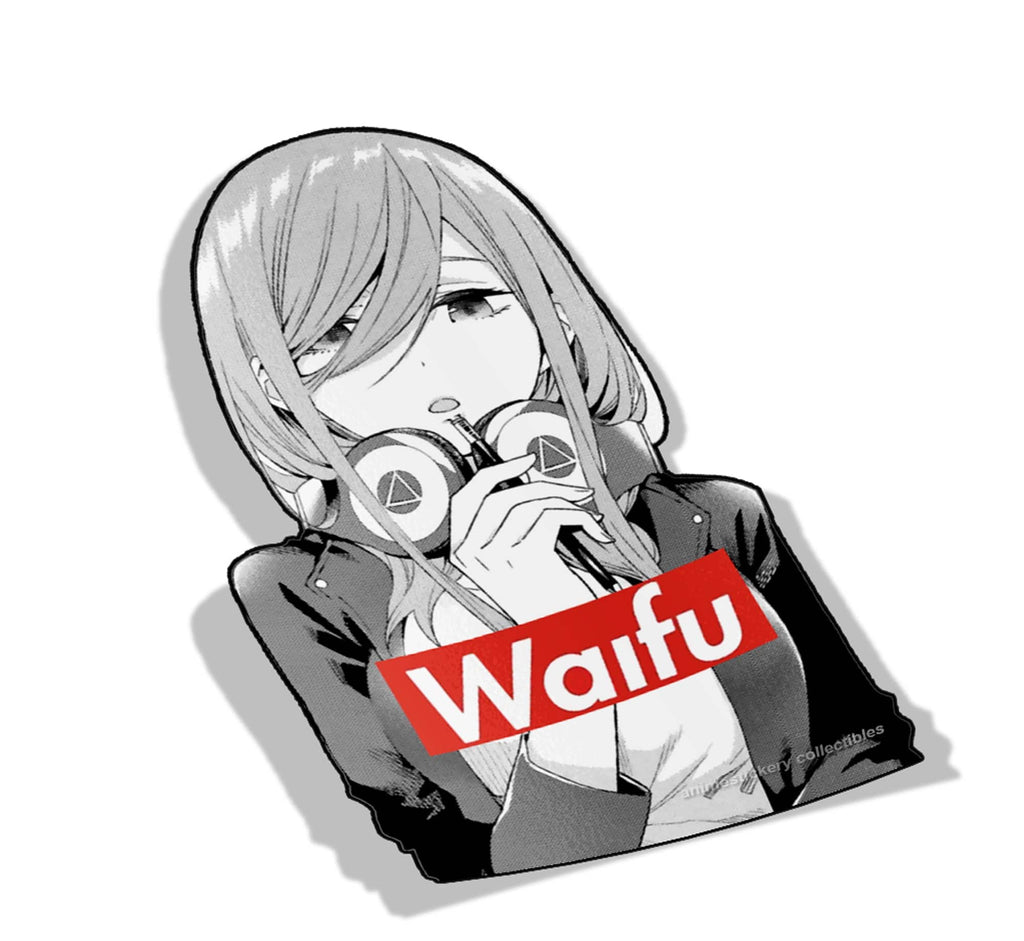 Waifu Material | Anime Vinyl Car Window Stickers | Anime Stickery Online